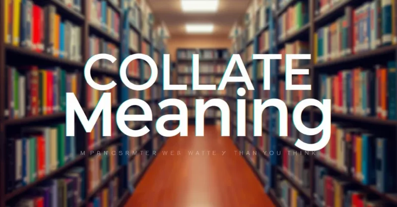Why Collate Meaning Confuses People So Often